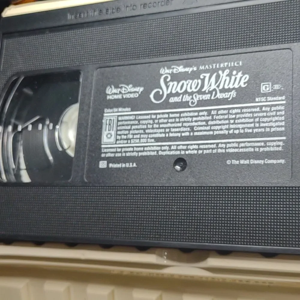 Walt Disney's Masterpiece Snow White and the seven Dwarfs vintage VHS